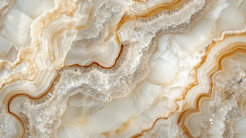 岩石截面玻璃晶体嵌入