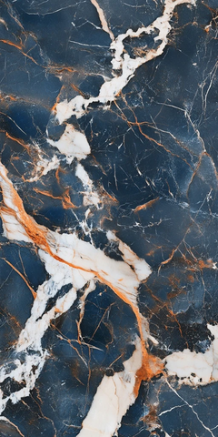 蓝色大理石纹理白橙脉络