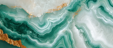 绿白波纹玛瑙金纹图案