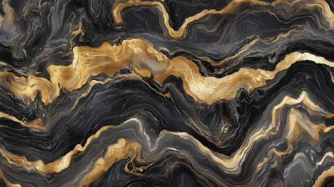 金黑液态大理石纹理