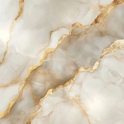 白色大理石金色调空间