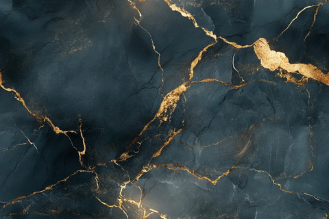 深灰大理石搭配金色纹理