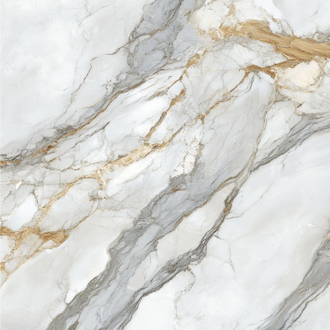 白色大理石纹理灰金交错