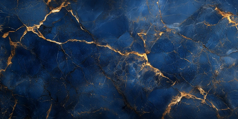 金色纹理靛蓝大理石