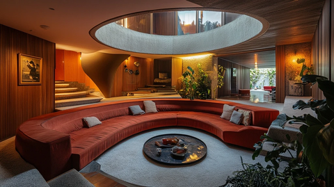 下沉式沙发与独特客厅设计