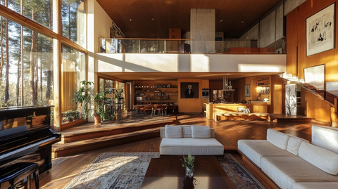 两层楼房带温室和钢琴