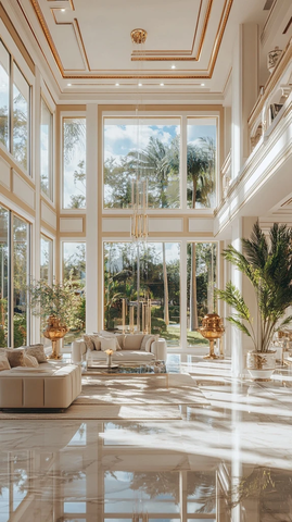 别墅内部空间高天花板设计