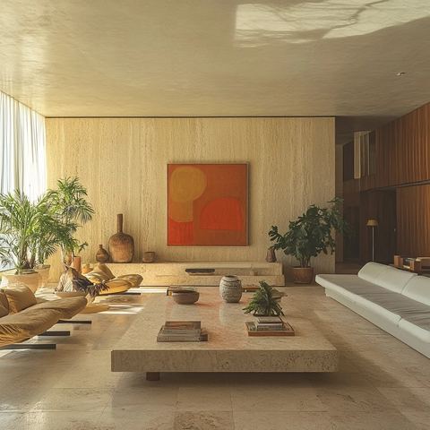 中世纪现代风格客厅设计