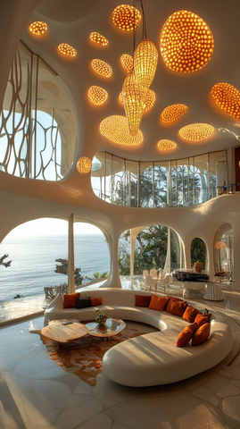 山坡别墅开放式布局