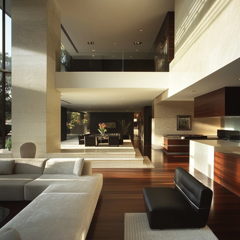 现代简约木地板内景