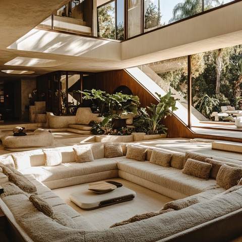 白色大地色调豪宅内部