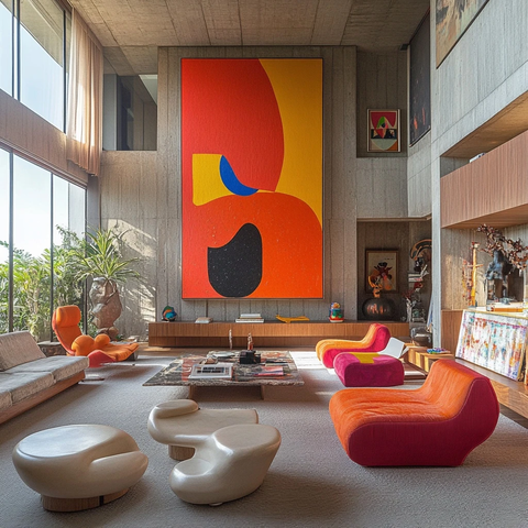 艺术风格客厅家具布置