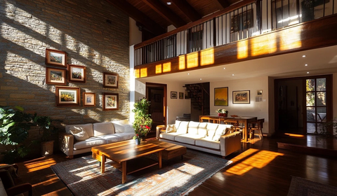 木石客厅阳光露台厨房