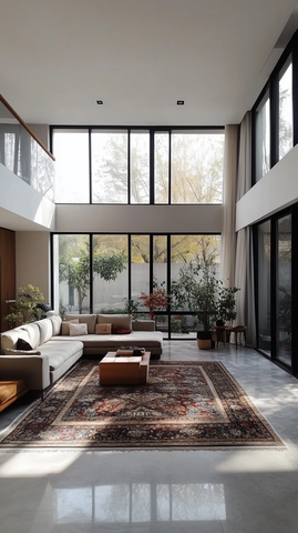 现代家居搭配传统地毯