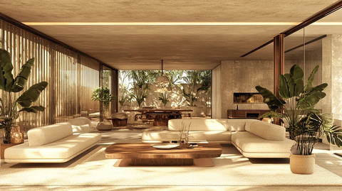 棕色系植物室内装饰