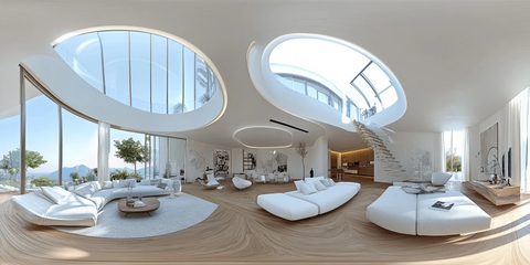 双高天花客厅全景