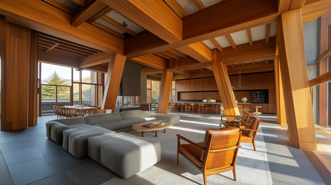 木结构房间大型胶合梁支撑