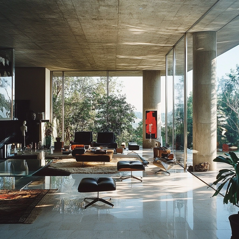 玻璃亭客厅家具艺术