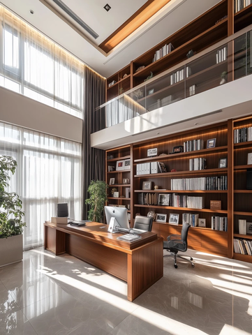 大书架沙发多人办公桌