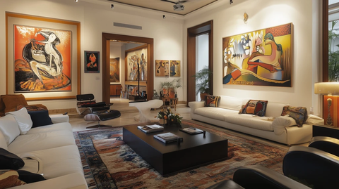 客厅墙壁装饰画展示