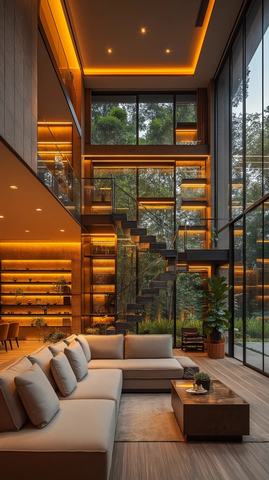 双层玻璃幕墙大厅楼梯