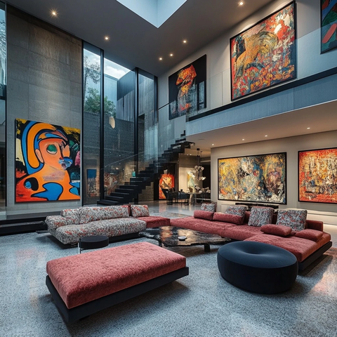 艺术画廊风豪华现代家居
