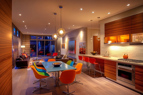 开放式厨房餐厅客厅布局