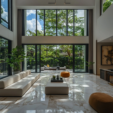 现代客厅大窗设计