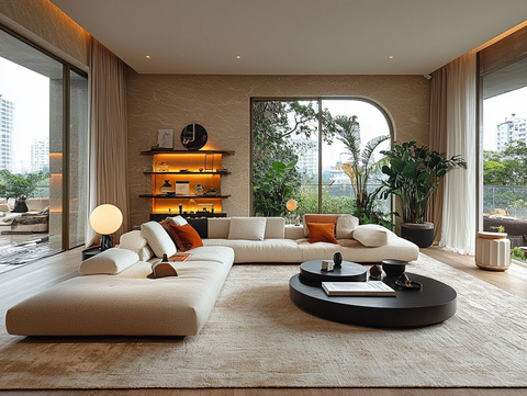 客厅沙发阳台布置方案