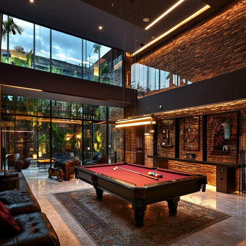 全玻璃娱乐与台球桌