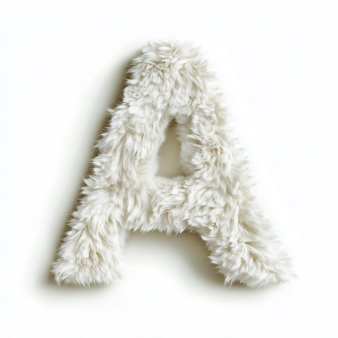 厚字母填充猫毛流动效果