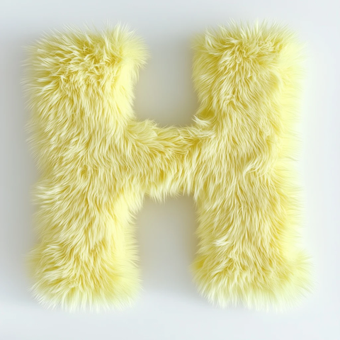 黄色流线型字母设计