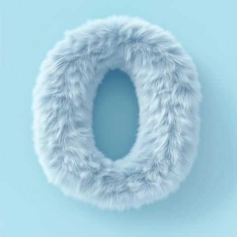 短毛绒字母字体设计