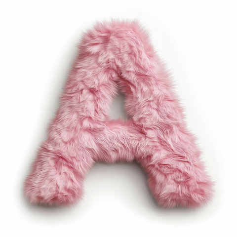 粉色毛绒三维字母