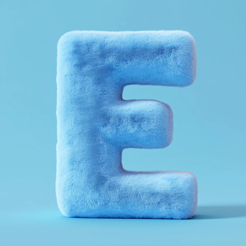 蓝色短玩偶渲染图