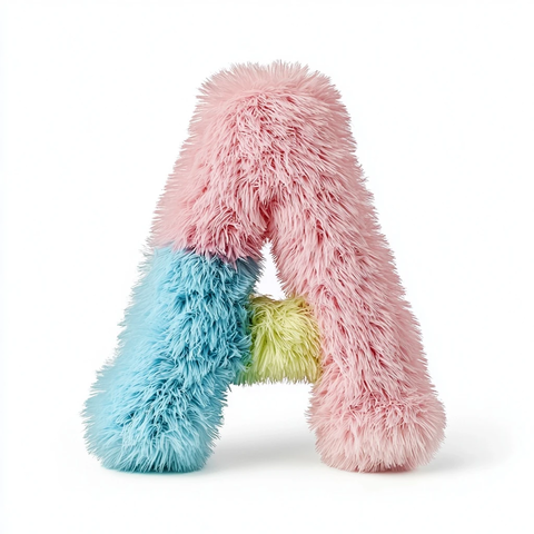 迷你毛绒玩具字母