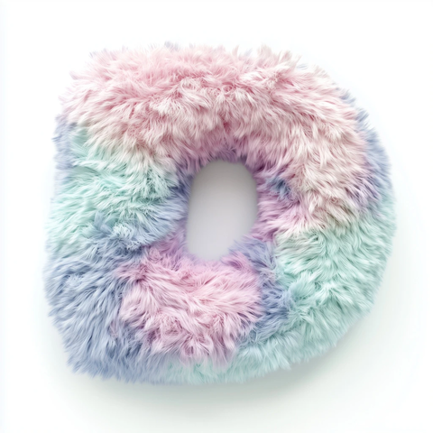 渐变毛绒球拼成字母