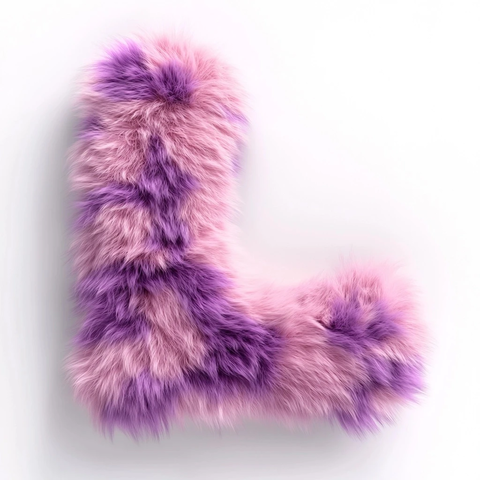 柔软毛绒字母细节设计