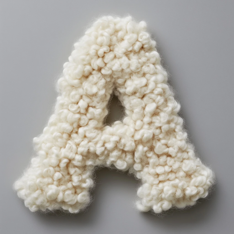 羊毛编织字母图案