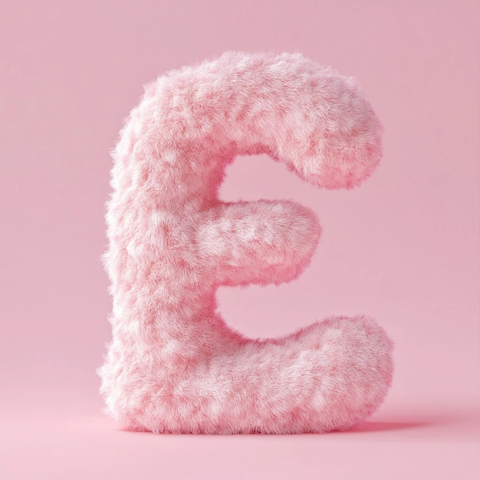 羊毛毡风格糖果色字母