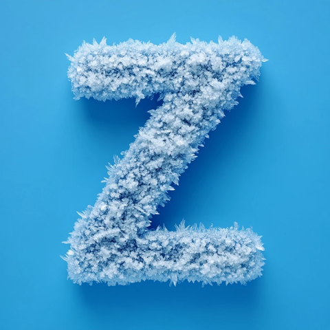 冰冻形温度计蓝色背景