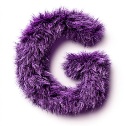 紫毛绒字母