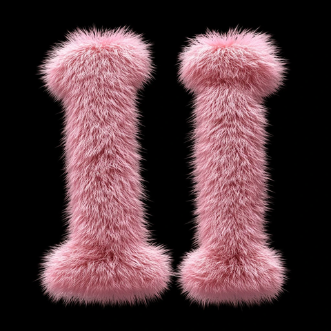 粉色短毛水貂字母