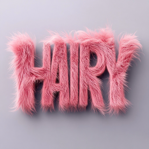 粉色绒毛毛发真实质感