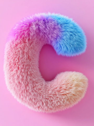 绒毛质感字母设计