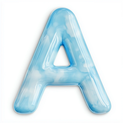 温暖奶油蓝字母