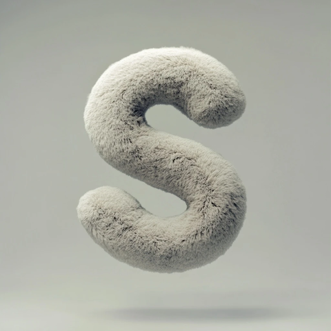 柔软织物漂浮字母