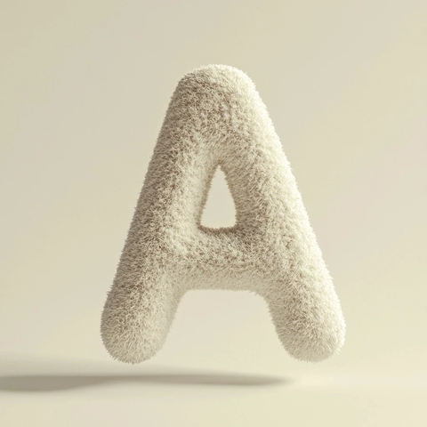 绒布字母悬浮设计