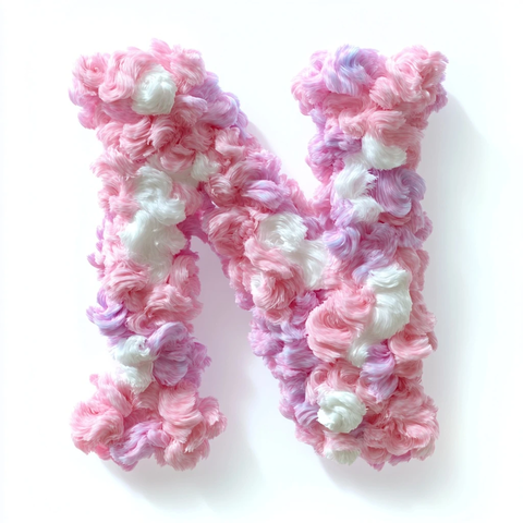 糖果棉花糖拼成字母