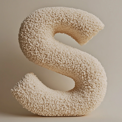 中性色调软布字母